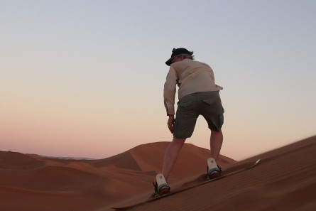 Sand Skiing at Erg Chebbi dunes in Merzouga